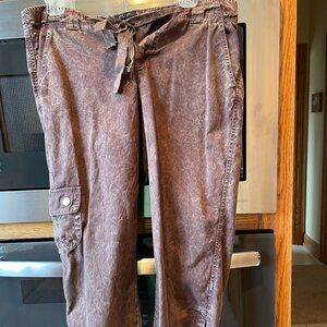 City Lights San Francisco Crop/Capri Pants Brown Small